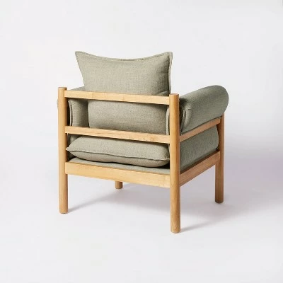 Cheapest 🔥 Threshold Designed W/Studio McGee Arbon Wood Dowel Accent Chair with Cushion Arms - Threshold™ designed with Studio McGee Natural Linen 🌟 5 Cheapest 🔥 Threshold Designed W/Studio McGee Arbon Wood Dowel Accent Chair with Cushion Arms - Threshold™ designed with Studio McGee Natural Linen 🌟 - Image 3
