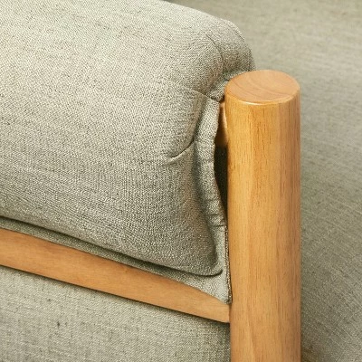 Cheapest 🔥 Threshold Designed W/Studio McGee Arbon Wood Dowel Accent Chair with Cushion Arms - Threshold™ designed with Studio McGee Natural Linen 🌟 6 Cheapest 🔥 Threshold Designed W/Studio McGee Arbon Wood Dowel Accent Chair with Cushion Arms - Threshold™ designed with Studio McGee Natural Linen 🌟 - Image 4