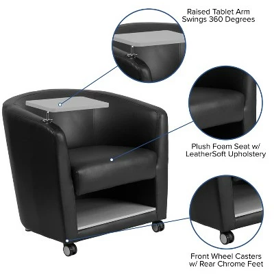 Best deal π Flash Furniture Guest Chair with Tablet Arm, Front Wheel Casters and Under Seat Storage β 4 Best deal π Flash Furniture Guest Chair with Tablet Arm, Front Wheel Casters and Under Seat Storage β - Image 2