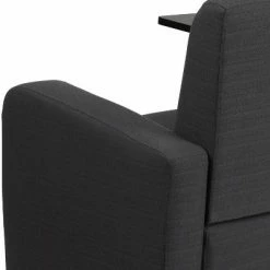 Budget ⭐ Flash Furniture Gray Fabric Guest Chair with Tablet Arm and Front Wheel Casters 👏 -Living Room Chairs Sales unnamed file 2374