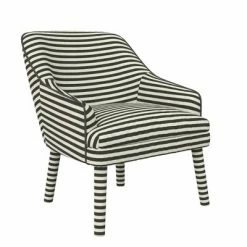 Top 10 ✨ Effie Upholstered Accent Chair - Mr. Kate Striped Black Linen 🔔 -Living Room Chairs Sales unnamed file 24