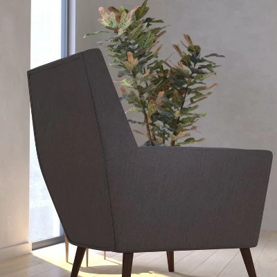 Flash Sale ✔️ Merrick Lane High-Back Arm Chair Contemporary Gray Button Tufted Fabric Upholstered Accent Side Chair ⌛ 5 Flash Sale ✔️ Merrick Lane High-Back Arm Chair Contemporary Gray Button Tufted Fabric Upholstered Accent Side Chair ⌛ - Image 3