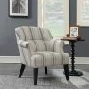 Discount 😍 Upholstered Roll Arm Accent Chair Cambridge Black Stripe - HomeFare 🎉 -Living Room Chairs Sales unnamed file 2418