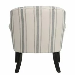 Discount 😍 Upholstered Roll Arm Accent Chair Cambridge Black Stripe - HomeFare 🎉 -Living Room Chairs Sales unnamed file 2422