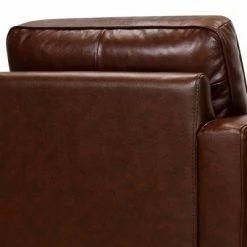 New ⭐ Wesley Genuine Leather Power Footrest Tuxedo Arm Accent Chair - Armen Living ✨ -Living Room Chairs Sales unnamed file 2464