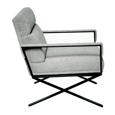 Wholesale ๐ Rusty X Base Accent Chair Gray/Black - Safavieh ๐ 4 Wholesale ๐ Rusty X Base Accent Chair Gray/Black - Safavieh ๐ - Image 2