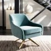 Brand new 🔥 Leyla Channeled Velvet Accent Chair Seafoam - Safavieh 💯 -Living Room Chairs Sales unnamed file 2498