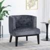 Coupon 💯 Clough Contemporary Fabric Tufted Accent Chair - Christopher Knight Home Navy Blue/dark Brown 🥰 -Living Room Chairs Sales unnamed file 2515