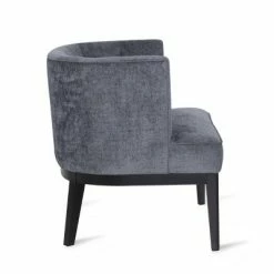 Coupon 💯 Clough Contemporary Fabric Tufted Accent Chair - Christopher Knight Home Navy Blue/dark Brown 🥰 -Living Room Chairs Sales unnamed file 2517