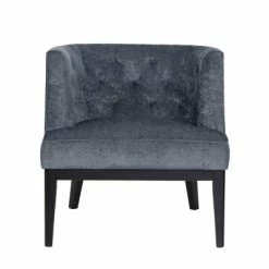 Coupon 💯 Clough Contemporary Fabric Tufted Accent Chair - Christopher Knight Home Navy Blue/dark Brown 🥰 -Living Room Chairs Sales unnamed file 2523