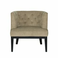 Coupon 💯 Clough Contemporary Fabric Tufted Accent Chair - Christopher Knight Home Navy Blue/dark Brown 🥰 -Living Room Chairs Sales unnamed file 2524