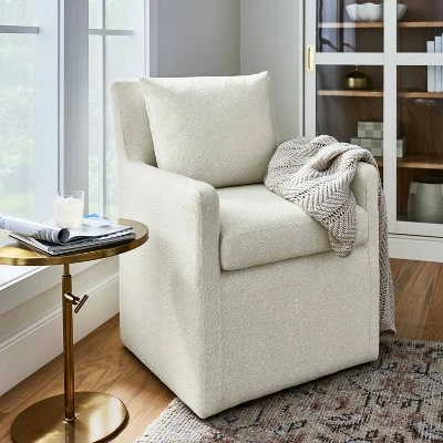 Best Pirce ✔️ Threshold Designed W/Studio McGee Pacific Ridge Pillow Back Upholstered Anywhere Chair Cream - Threshold™ designed with Studio McGee 🎉 3 Best Pirce ✔️ Threshold Designed W/Studio McGee Pacific Ridge Pillow Back Upholstered Anywhere Chair Cream - Threshold™ designed with Studio McGee 🎉