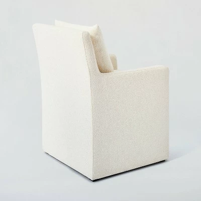 Best Pirce ✔️ Threshold Designed W/Studio McGee Pacific Ridge Pillow Back Upholstered Anywhere Chair Cream - Threshold™ designed with Studio McGee 🎉 5 Best Pirce ✔️ Threshold Designed W/Studio McGee Pacific Ridge Pillow Back Upholstered Anywhere Chair Cream - Threshold™ designed with Studio McGee 🎉 - Image 3