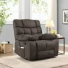Flash Sale 😍 Blackshear Contemporary Pillow Tufted Massage Recliner - Christopher Knight Home Brown 😍 -Living Room Chairs Sales unnamed file 2555