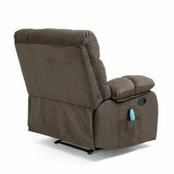 Flash Sale 😍 Blackshear Contemporary Pillow Tufted Massage Recliner - Christopher Knight Home Brown 😍 -Living Room Chairs Sales unnamed file 2558