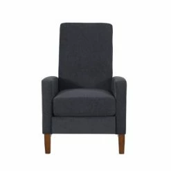 Cheapest ⭐ Kalstrom Contemporary Fabric Upholstered Pushback Recliner - Christopher Knight Home Navy Blue/brown 🎉 -Living Room Chairs Sales unnamed file 2576