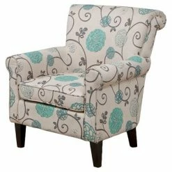 Hot Sale 🛒 Roseville Upholstered Club Chair - Christopher Knight Home Dark Teal 👏 -Living Room Chairs Sales unnamed file 2584