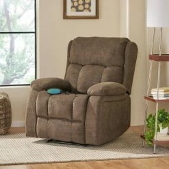 Outlet 😍 Lindale Contemporary Pillow Tufted Massage Recliner - Christopher Knight Home Navy Blue ⭐