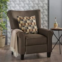 Promo ⌛ Thalia Traditional Fabric Recliner - Christopher Knight Home Coffee 🔥