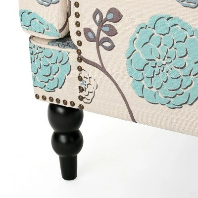 Cheapest π― Harrison Tufted Club Chair - White/Blue - Christopher Knight Home π 5 Cheapest π― Harrison Tufted Club Chair - White/Blue - Christopher Knight Home π - Image 3