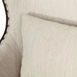 Cheap 😀 Mantua Contemporary Fabric Upholstered Accent Chair with Nailhead Trim - Christopher Knight Home Beige/dark Brown 👏 -Living Room Chairs Sales unnamed file 2647