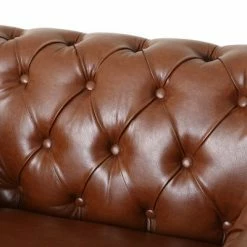 Budget 🎁 Castalia Chesterfield Tufted Club Chair with Nailhead Trim Midnight - Christopher Knight Home Cognac Brown/natural 🔔 -Living Room Chairs Sales unnamed file 2656