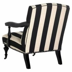 Deals 😀 Upholstered Chair Black White - Safavieh 🛒 -Living Room Chairs Sales unnamed file 2671