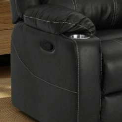 Best reviews of 🧨 Sarina Traditional Leather Recliner with Steel Cup Holders Black - Christopher Knight Home 🥰 -Living Room Chairs Sales unnamed file 2686