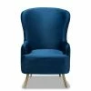 Top 10 🛒 Melissa Velvet Fabric Upholstered Living Room Accent Chair Royal Blue/Gold - Baxton Studio ⭐
