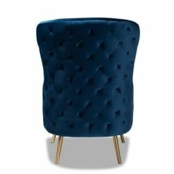 Top 10 🛒 Melissa Velvet Fabric Upholstered Living Room Accent Chair Royal Blue/Gold - Baxton Studio ⭐ -Living Room Chairs Sales unnamed file 2691