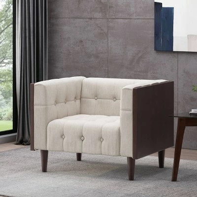 Promo π Mclarnan Contemporary Tufted Club Chair - Christopher Knight Home Beige/brown β 3 Promo π Mclarnan Contemporary Tufted Club Chair - Christopher Knight Home Beige/brown β