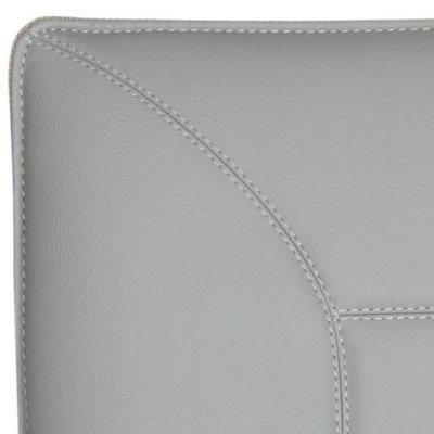 Promo ๐ฅฐ 17" Johannes Mid Century Modern Leather Armchair Gray/Black - Safavieh ๐ 6 Promo ๐ฅฐ 17" Johannes Mid Century Modern Leather Armchair Gray/Black - Safavieh ๐ - Image 4