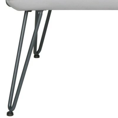 Promo ๐ฅฐ 17" Johannes Mid Century Modern Leather Armchair Gray/Black - Safavieh ๐ 7 Promo ๐ฅฐ 17" Johannes Mid Century Modern Leather Armchair Gray/Black - Safavieh ๐ - Image 5