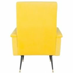 Discount 🎉 Aida Mid-Century Armchair - Yellow Velvet - Safavieh 🤩 -Living Room Chairs Sales unnamed file 2724