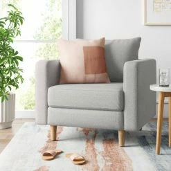 Promo 🎉 Jacobs Large Scale Mid-Century Modern Armchair - Project 62™ Rust Velvet ❤️