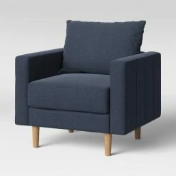 Promo 🎉 Jacobs Large Scale Mid-Century Modern Armchair - Project 62™ Rust Velvet ❤️ -Living Room Chairs Sales unnamed file 2740