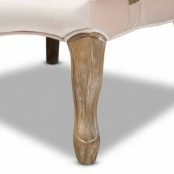 Coupon 🌟 Vallea Traditional Velvet Wood Armchair - Baxton Studio Pink 🔔 -Living Room Chairs Sales unnamed file 2777