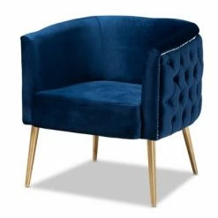 Cheapest 🎉 Marcelle Chair - Baxton Studio Light Blue/gold ❤️ -Living Room Chairs Sales unnamed file 2839