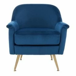 Hot Sale 👏 Brienne Mid-Century Armchair - Safavieh Navy/brass 👏 -Living Room Chairs Sales unnamed file 2870