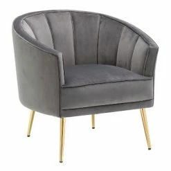 Hot Sale 🔥 Tania Contemporary Upholstered Accent Chair - LumiSource Gold/black 🔔 -Living Room Chairs Sales unnamed file 3006