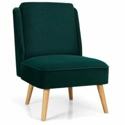Wholesale ✔️ Costway Velvet Accent Chair Single Sofa Chair Leisure Chair with Wood Frame ⌛ -Living Room Chairs Sales unnamed file 3011