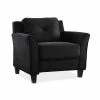 Cheap 😍 Harper Tufted Microfiber Chair - Lifestyle Solutions Black 🎁 -Living Room Chairs Sales unnamed file 3018
