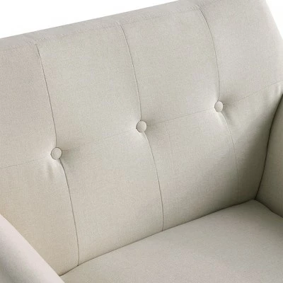 Brand new π HomCom Traditional Button Tufted Linen Polygon Armchair Seat π€© 7 Brand new π HomCom Traditional Button Tufted Linen Polygon Armchair Seat π€© - Image 5