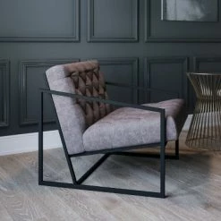 Brand new ❤️ Merrick Lane Modern Lounge Chair With Tufted Seating And Metal Frame 😉 -Living Room Chairs Sales unnamed file 3094