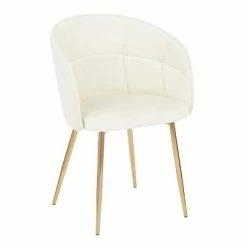 Coupon 🎉 Lindsey Contemporary Chair Gold - LumiSource Cream 🛒 -Living Room Chairs Sales unnamed file 3127