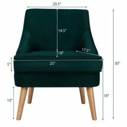 Top 10 ๐ฏ Costway Set of 2 Accent Chairs Velvet Single Sofa Chair w/Rubber Wood Legs PinkGreenGrey ๐ฅ