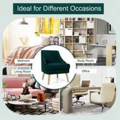 Top 10 💯 Costway Set of 2 Accent Chairs Velvet Single Sofa Chair w/Rubber Wood Legs PinkGreenGrey 🔥 -Living Room Chairs Sales unnamed file 3177