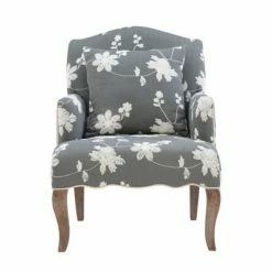 Best reviews of 😉 Floral Upholstered Armchair - Gray - Linon ⭐