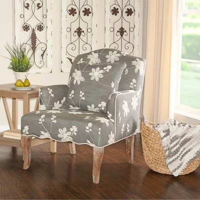 Best reviews of π Floral Upholstered Armchair - Gray - Linon β 7 Best reviews of π Floral Upholstered Armchair - Gray - Linon β - Image 5