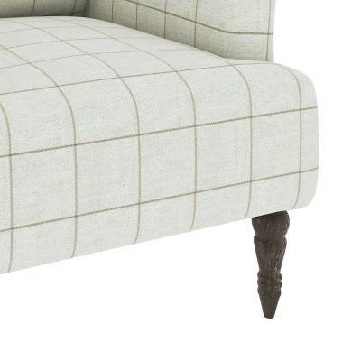 Brand new ⭐ Everlee Armchair with Gray Wash Legs - Handy Living Checked Denim ⭐ 6 Brand new ⭐ Everlee Armchair with Gray Wash Legs - Handy Living Checked Denim ⭐ - Image 4